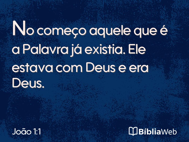 João 1:1 em imagem para compartilhar