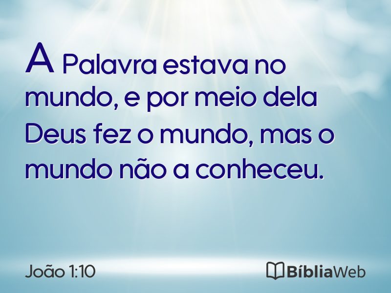João 1:10 em imagem para compartilhar