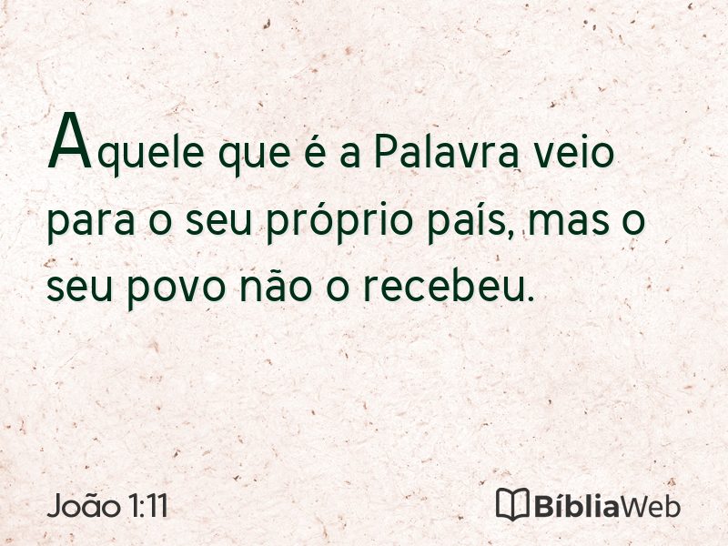 João 1:11 em imagem para compartilhar