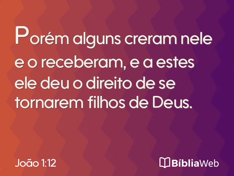 João 1:12 em imagem para compartilhar