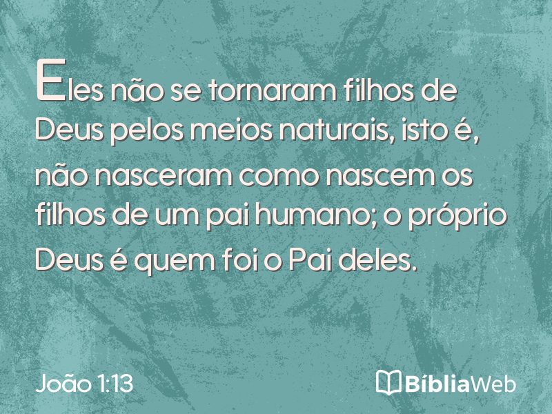 João 1:13 em imagem para compartilhar