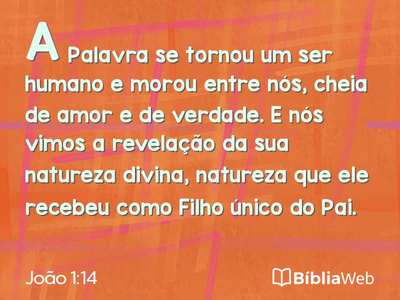 João 1:14 em imagem para compartilhar