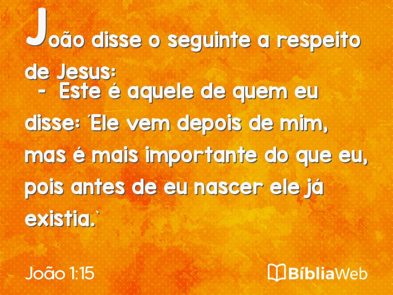 João 1:15 em imagem para compartilhar