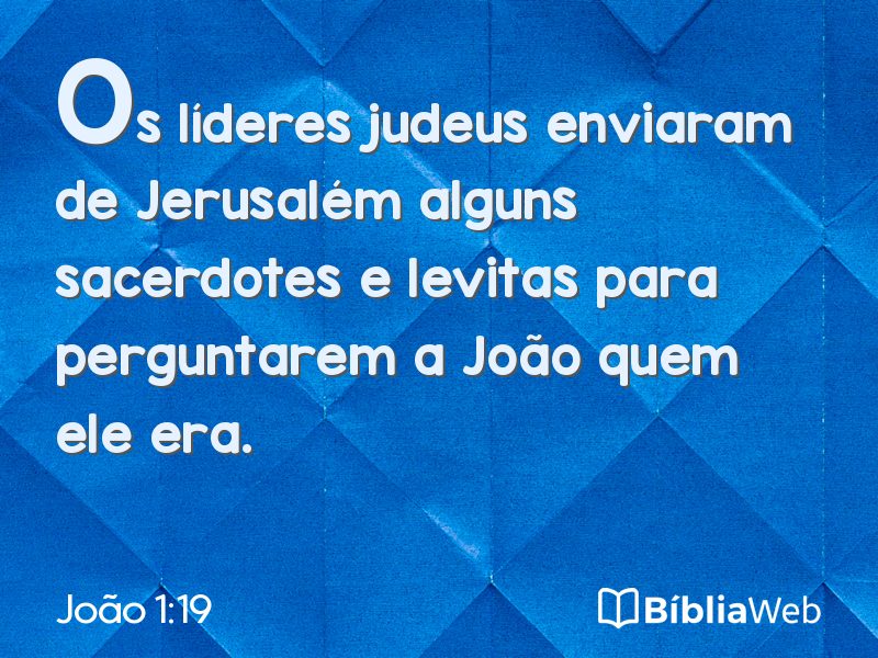 João 1:19 em imagem para compartilhar