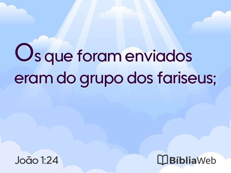 João 1:24 em imagem para compartilhar