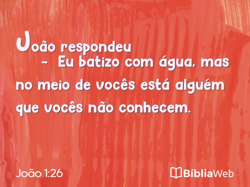 João 1:26 em imagem para compartilhar