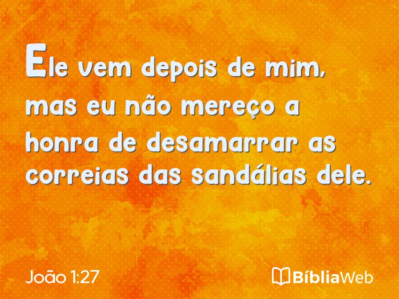 João 1:27 em imagem para compartilhar