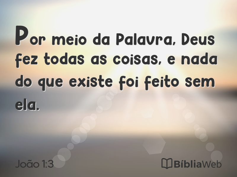 João 1:3 em imagem para compartilhar