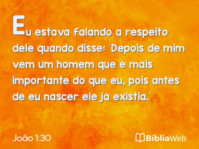 João 1:30 em imagem para compartilhar