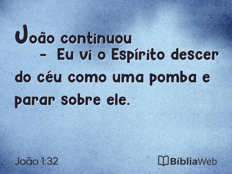João 1:32 em imagem para compartilhar