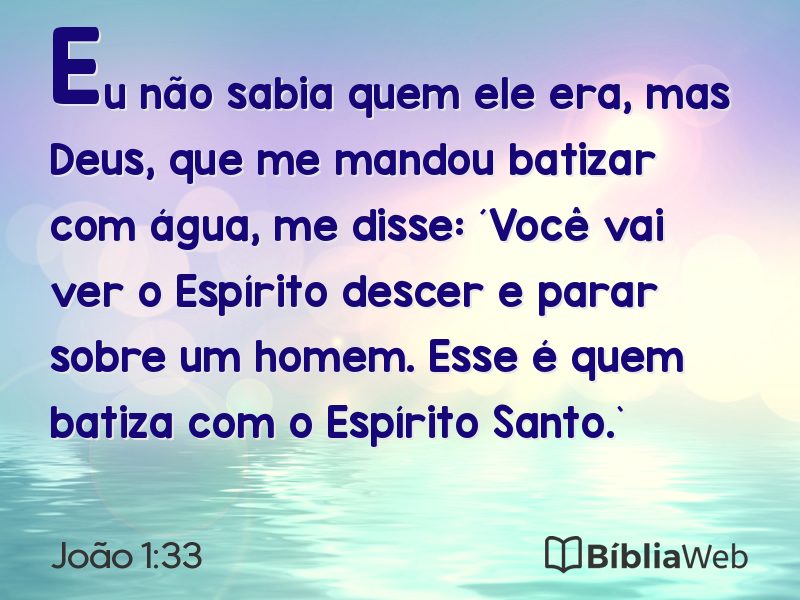 João 1:33 em imagem para compartilhar