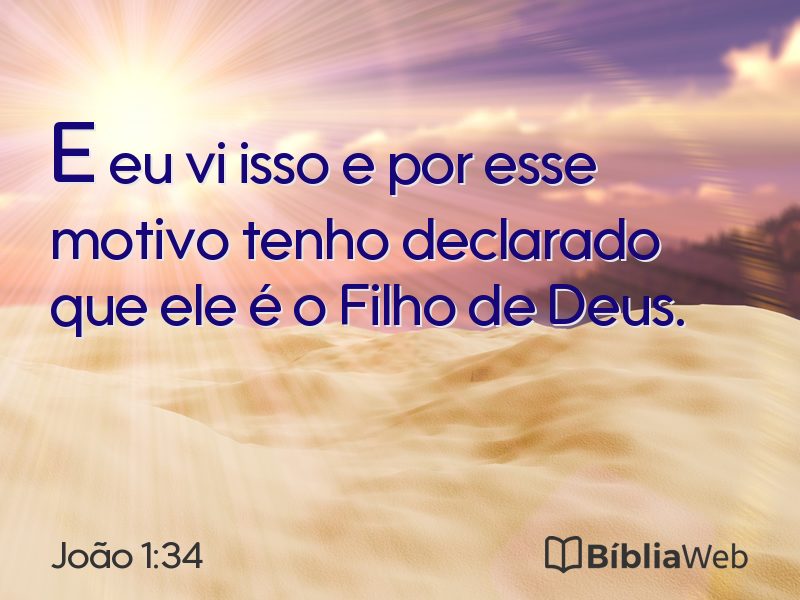 João 1:34 em imagem para compartilhar