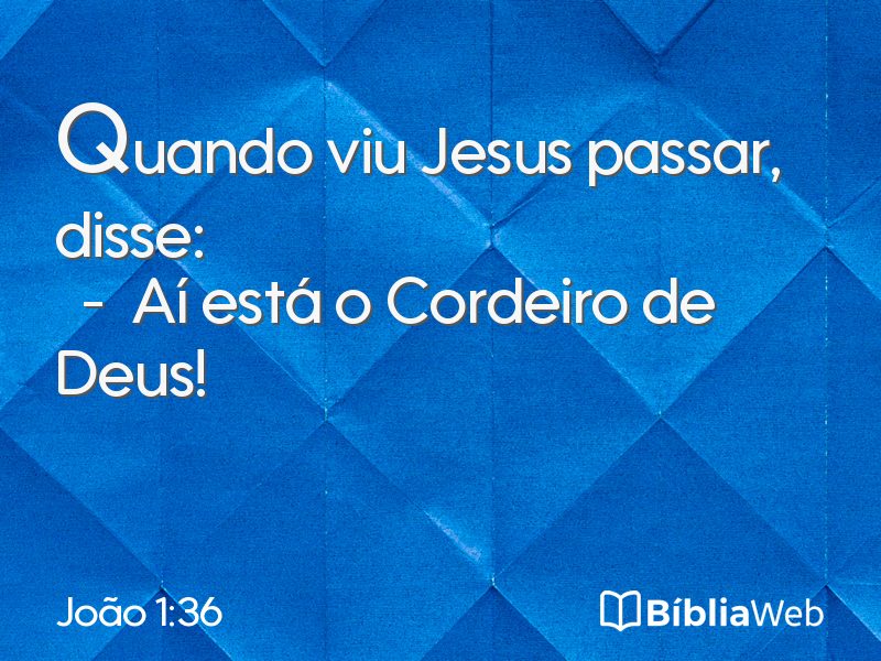 João 1:36 em imagem para compartilhar