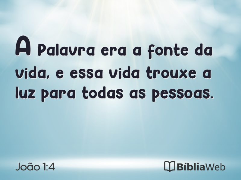 João 1:4 em imagem para compartilhar