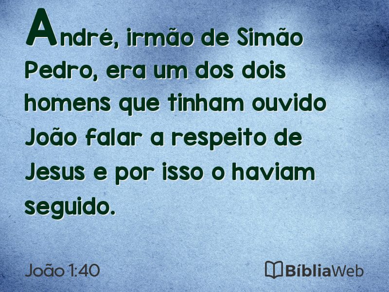 João 1:40 em imagem para compartilhar