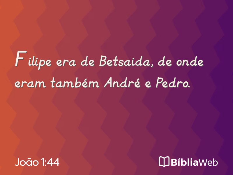 João 1:44 em imagem para compartilhar