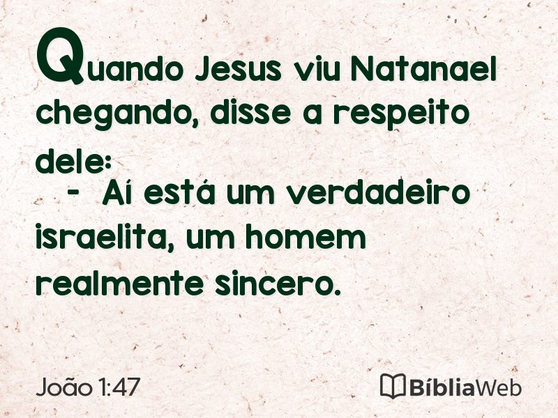 João 1:47 em imagem para compartilhar