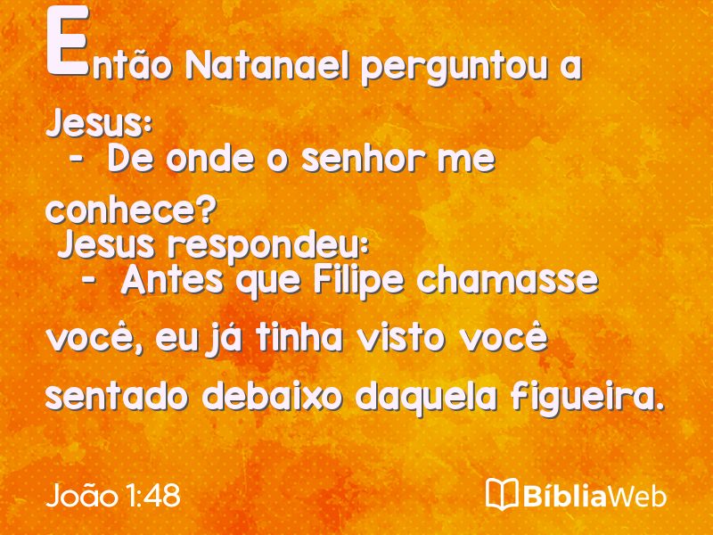 João 1:48 em imagem para compartilhar