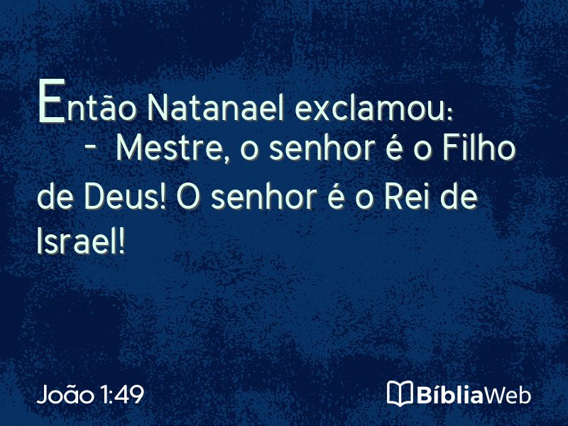 João 1:49 em imagem para compartilhar