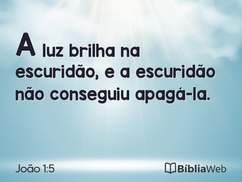 João 1:5 em imagem para compartilhar