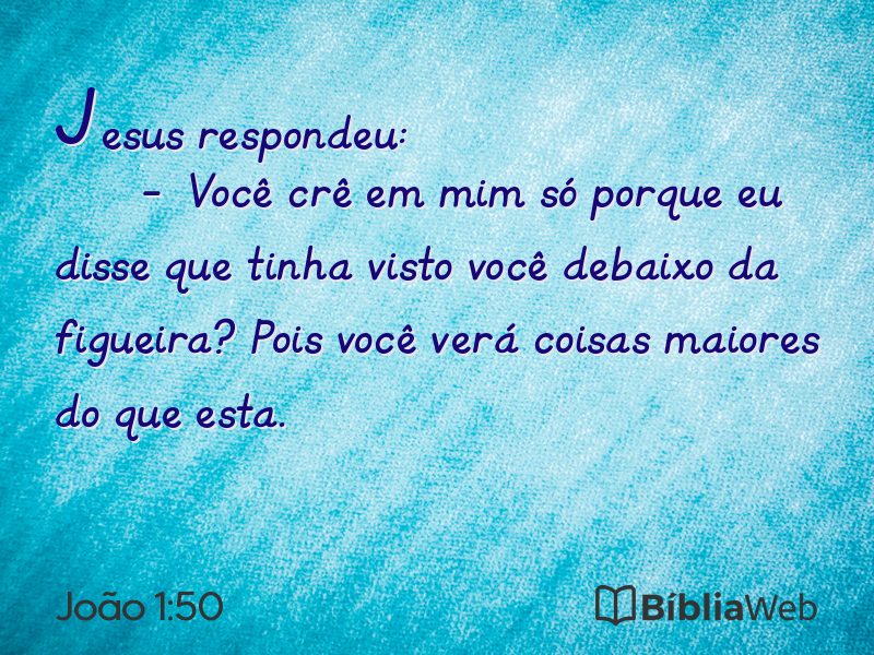 João 1:50 em imagem para compartilhar