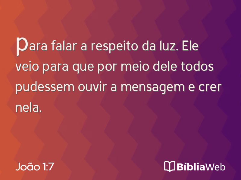 João 1:7 em imagem para compartilhar