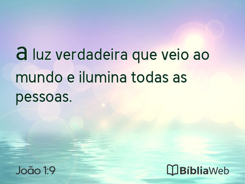 João 1:9 em imagem para compartilhar