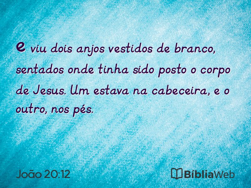 João 20:12 em imagem para compartilhar