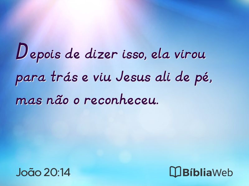 João 20:14 em imagem para compartilhar