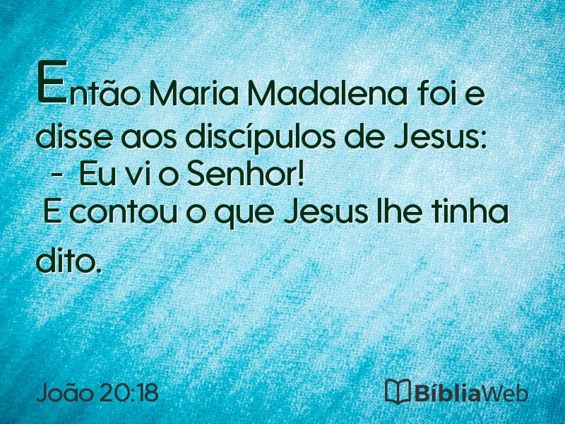 João 20:18 em imagem para compartilhar