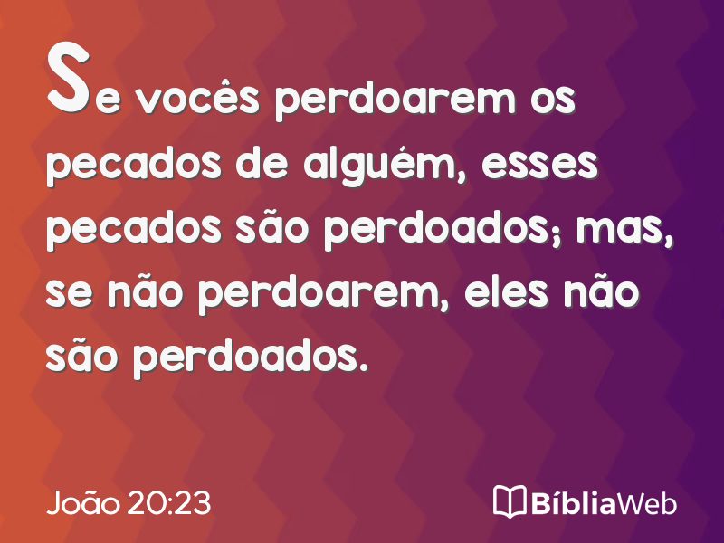 João 20:23 em imagem para compartilhar