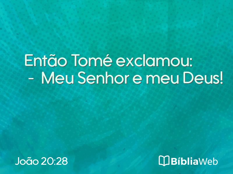João 20:28 em imagem para compartilhar