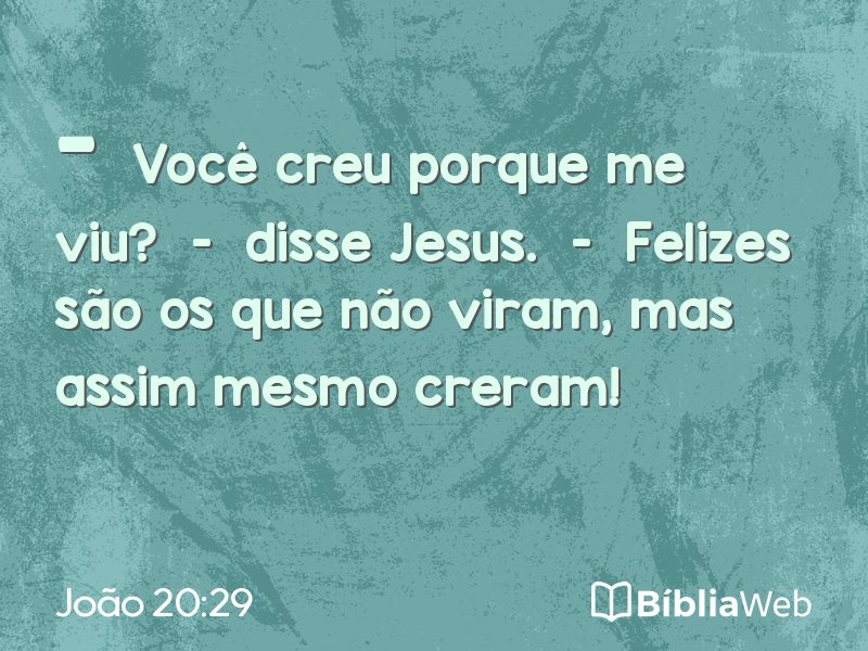 João 20:29 em imagem para compartilhar