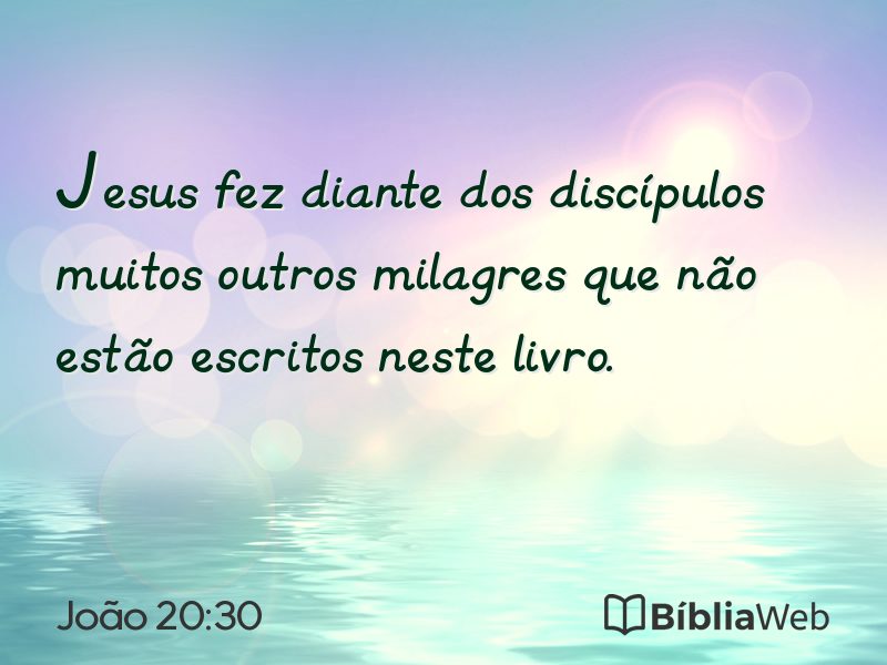 João 20:30 em imagem para compartilhar