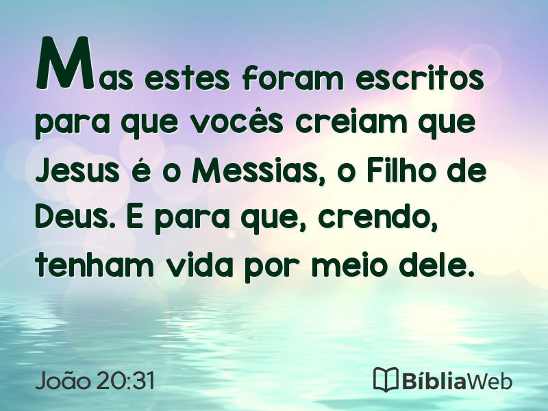 João 20:31 em imagem para compartilhar