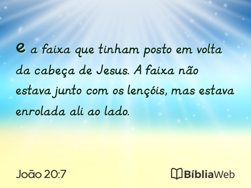 João 20:7 em imagem para compartilhar
