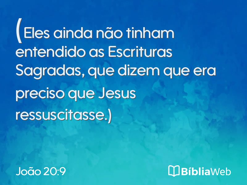 João 20:9 em imagem para compartilhar