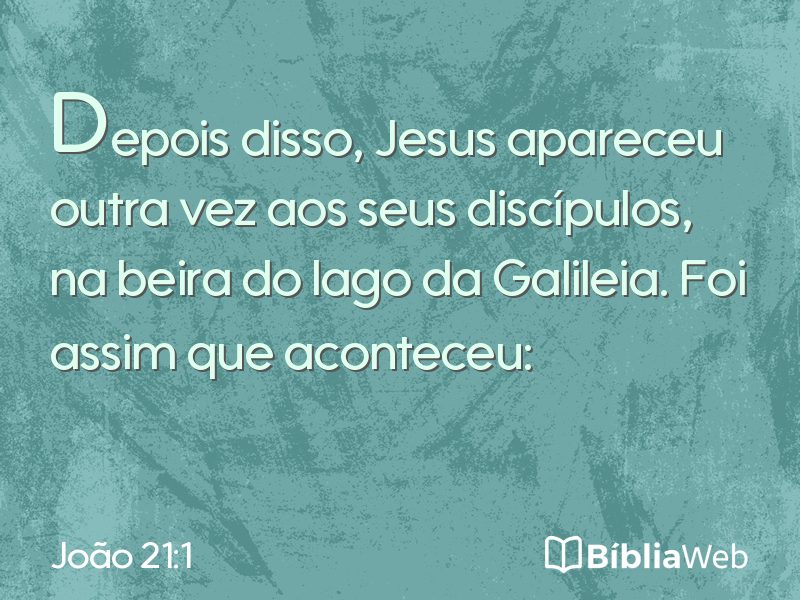 João 21:1 em imagem para compartilhar
