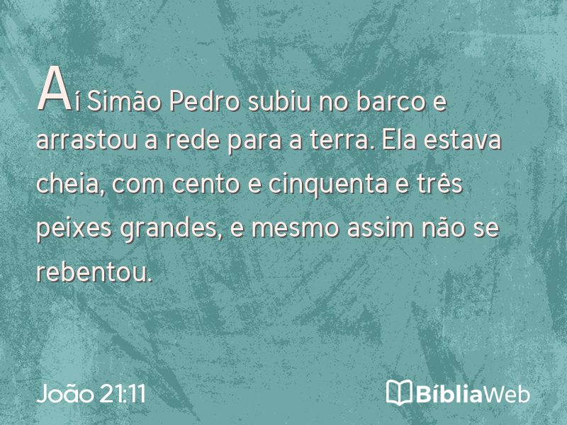 João 21:11 em imagem para compartilhar