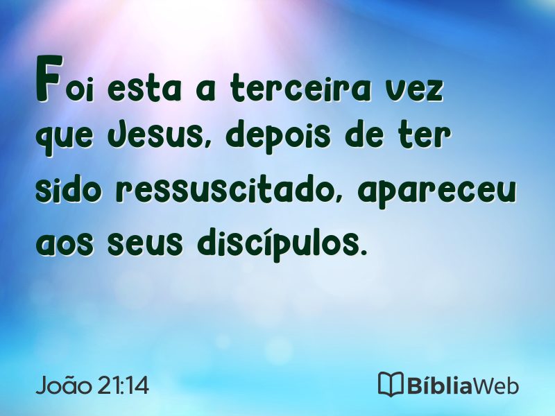 João 21:14 em imagem para compartilhar