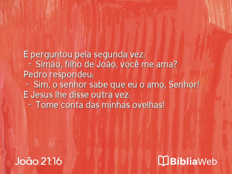 João 21:16 em imagem para compartilhar