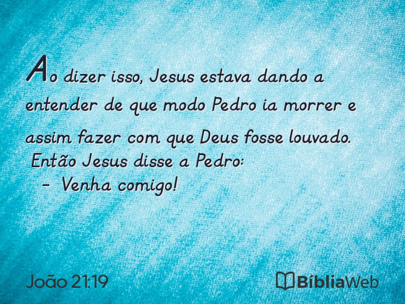 João 21:19 em imagem para compartilhar