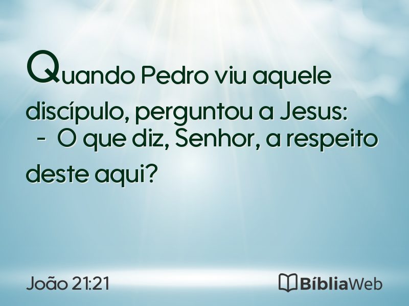 João 21:21 em imagem para compartilhar