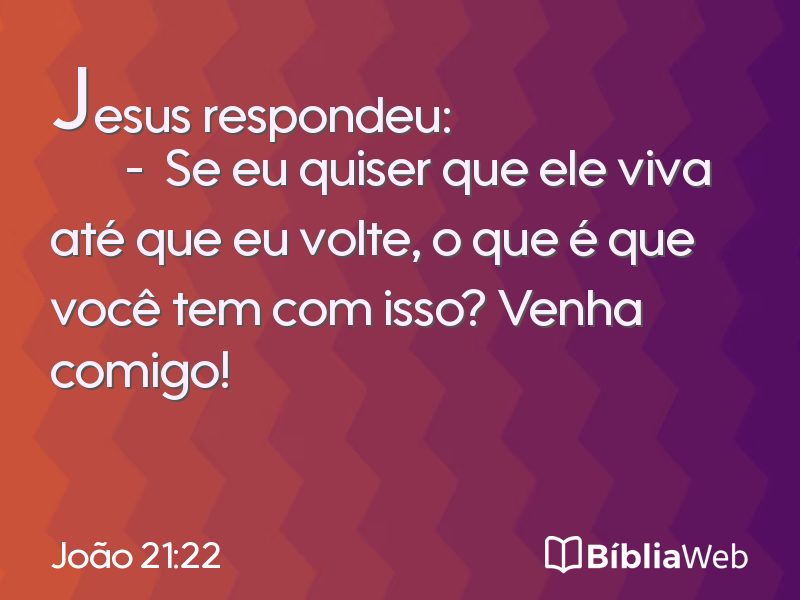 João 21:22 em imagem para compartilhar
