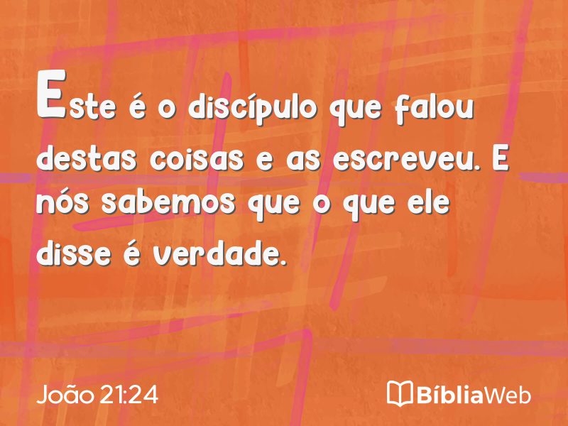 João 21:24 em imagem para compartilhar
