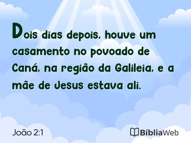 João 2:1 em imagem para compartilhar