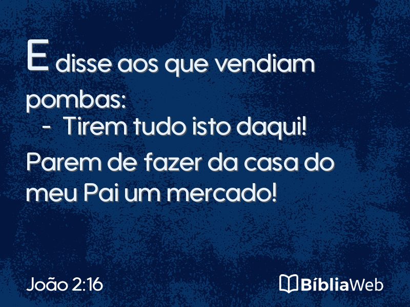 João 2:16 em imagem para compartilhar