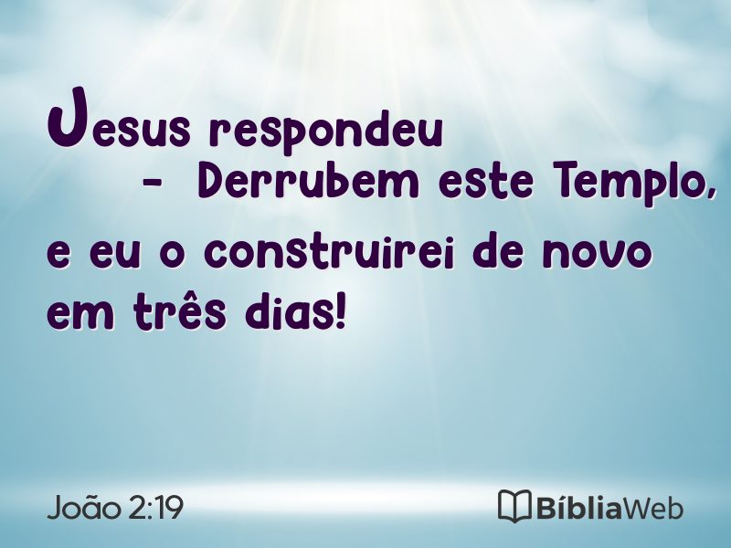 João 2:19 em imagem para compartilhar