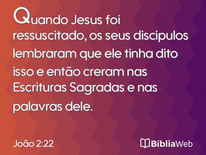 João 2:22 em imagem para compartilhar