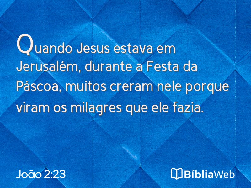 João 2:23 em imagem para compartilhar